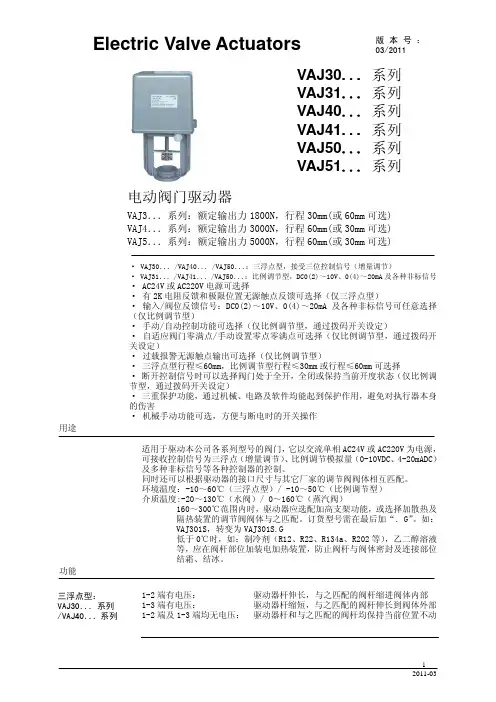 VAJ3(4)系列电动执行器说明书