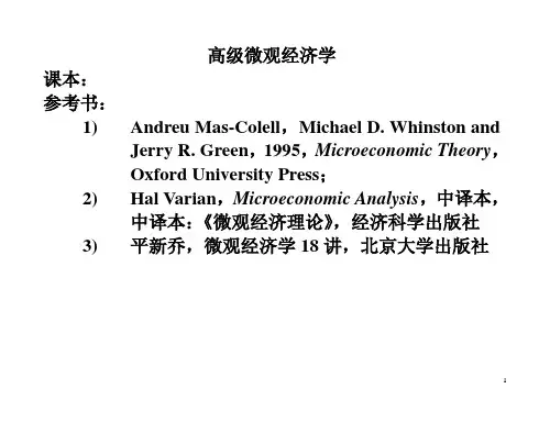 高级微观经济学