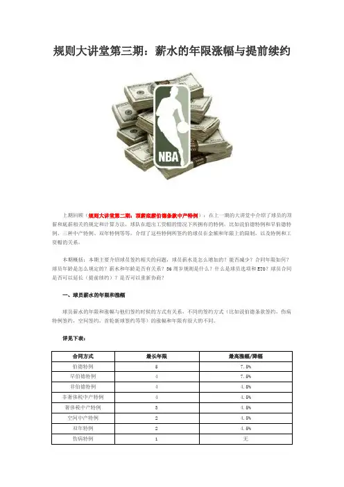 nba规则大讲堂第三期.