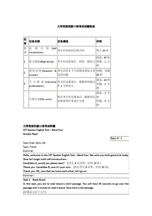 四级口语考试