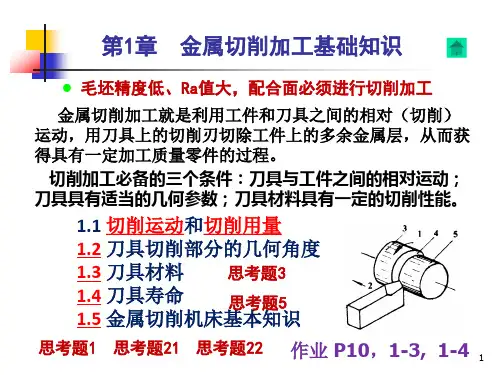 1切削加工基本知识ppt课件