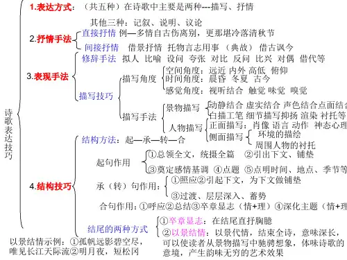 诗歌表达技巧归纳