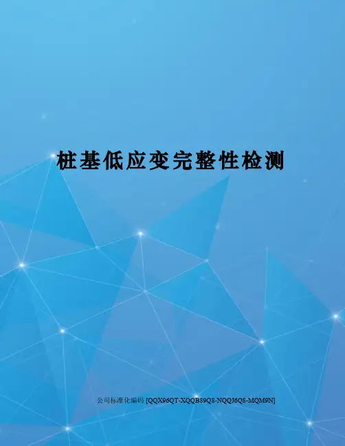 桩基低应变完整性检测
