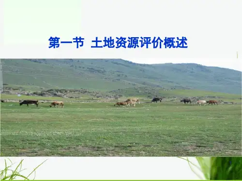 土地资源评价概述-土地潜力评价精编版