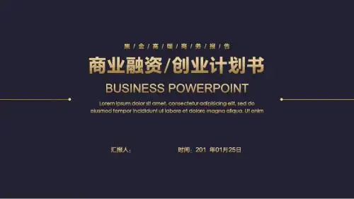 商业融资创业计划书