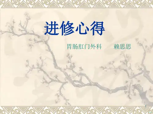 胃肠外科进修心得PPT课件