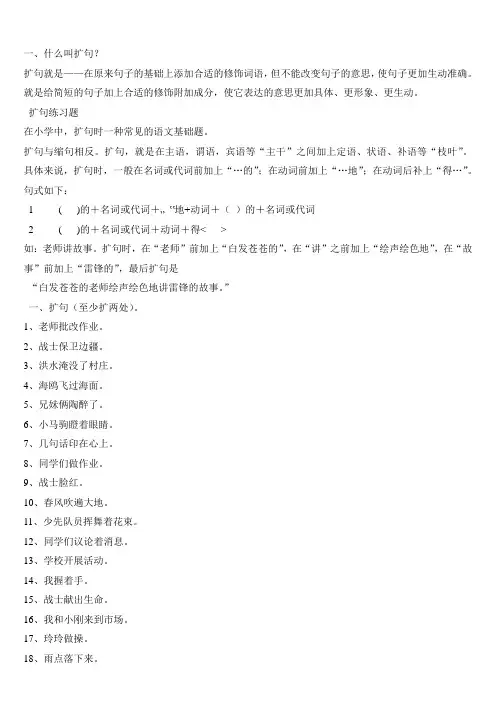 扩句练习