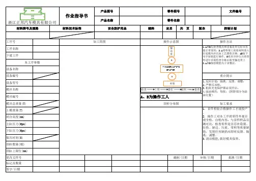 SOP冲压作业指导书