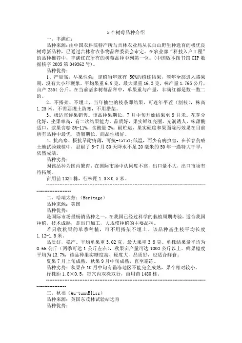 5个树莓品种介绍