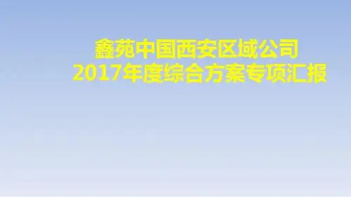 2017年鑫苑中国西安区域公司综合方案专项汇报_设计开发财务成本工程