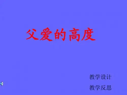 父爱的高度