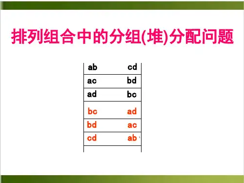 人教 高中数学选修23 第二章 排列组合平均分组(分配问题)