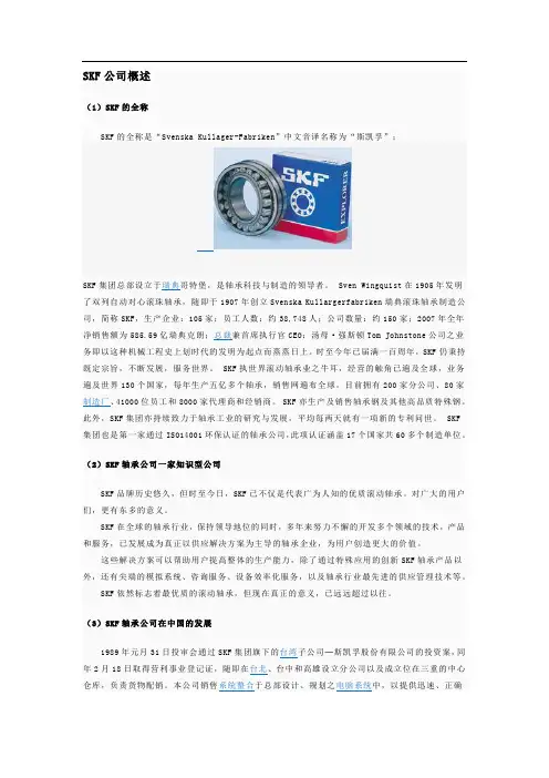 SKF公司概述