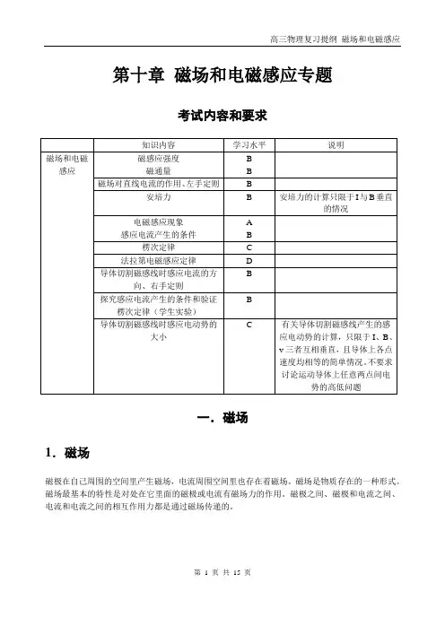 上海高三物理复习--电磁感应专题
