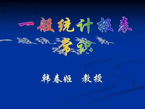 一般统计报表常识