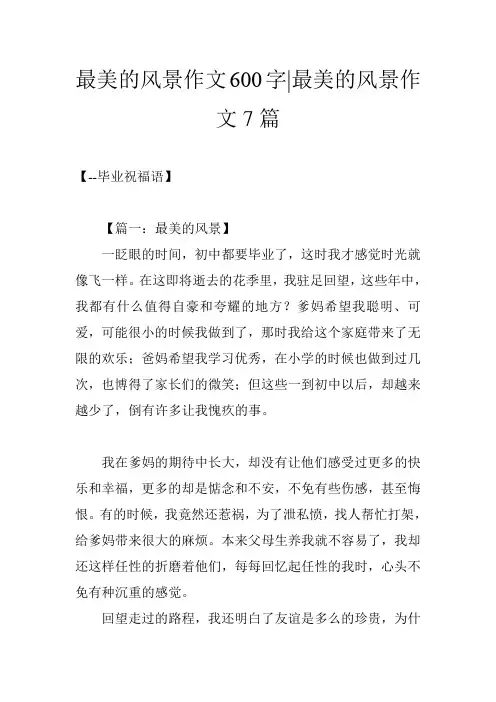 最美的风景作文600字-最美的风景作文7篇