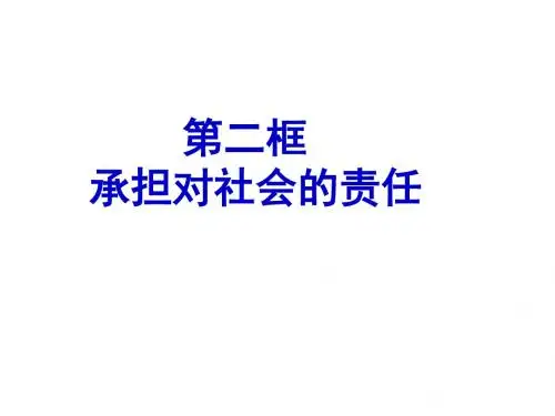 九年级政治承担对社会的责任1