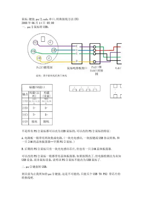 鼠标键盘psusb串口转换接线方法图
