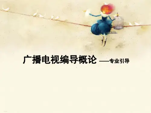 广播电视编导概论之专业引导(PPT34页)