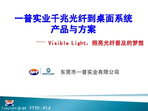 一普实业千兆光纤到桌面系统产品与方案