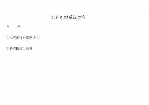 公司组织架构图及其说明