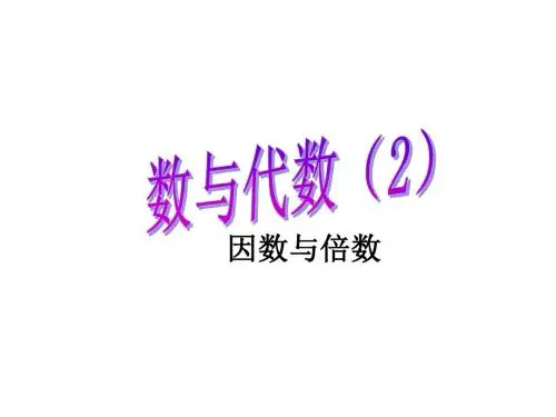 2.因数与倍数