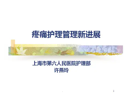 疼痛护理管理新进展讲义