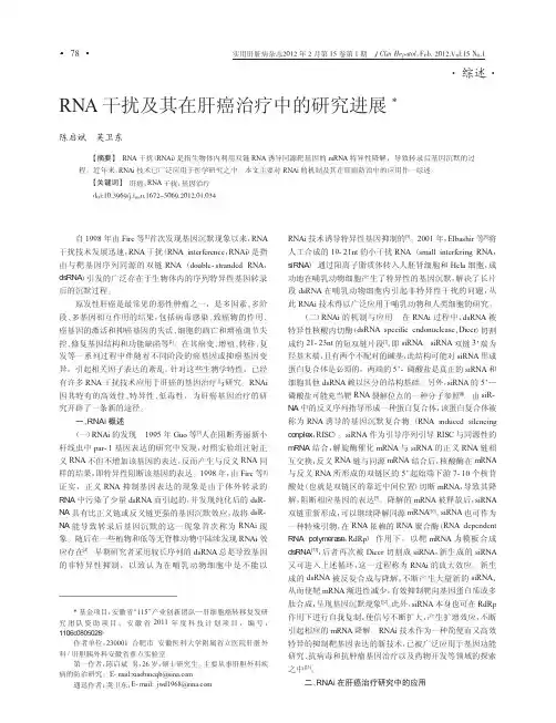 RNA干扰及其在肝癌治疗中的研究进展