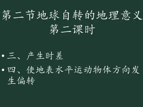 鲁教版高中地理必修一《地球自转的地理意义》 课件
