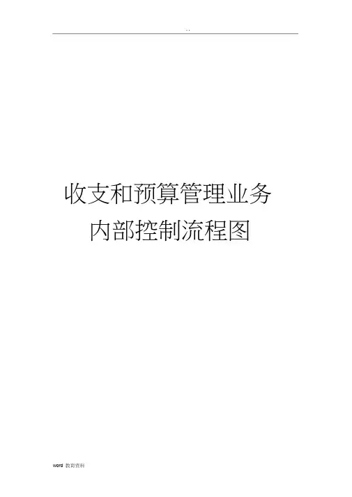 收支和预算管理业务内部控制流程图