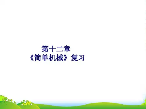 人教版八年级物理下册：第十二章《简单机械》复习课件 (24张)