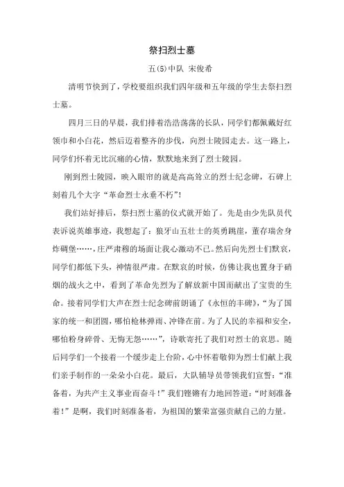祭扫烈士墓