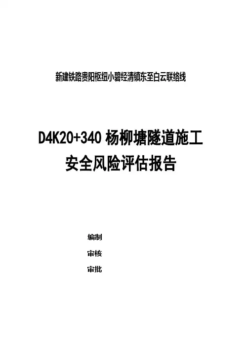 杨柳塘隧道安全风险评估报告