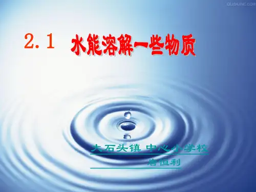 《水能溶解一些物质》教学课件