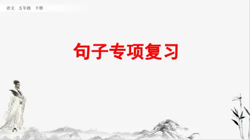 部编版五年级下册语文句子专项课件