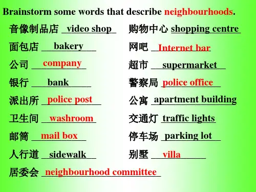 英语：Unit 4 《My Neighbourhood(PPT)2-1.》Lesson 29课件(1)(冀教版八年级上)