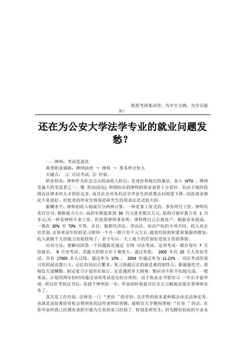 还在为公安大学法学专业的就业问题发愁
