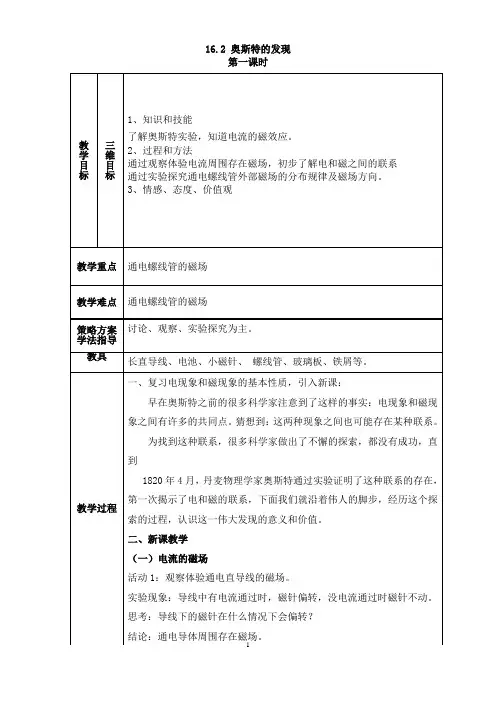 16.2 奥斯特的发现