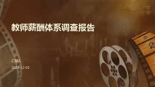 教师薪酬体系调查报告