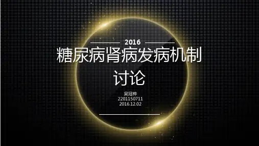 糖尿病肾病的发病机制讨论