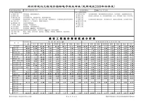 郑州市建设工程造价指标