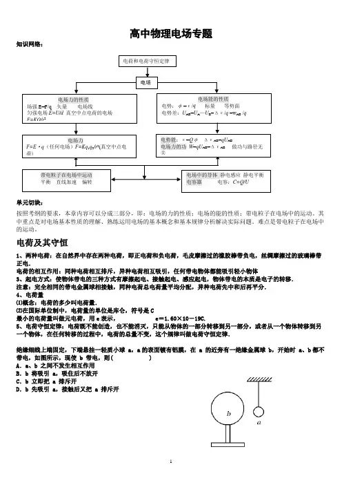 高中物理电场讲义