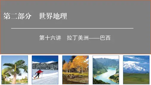 2019届高考区域地理一轮复习课件-第十六讲 拉丁美洲——巴西