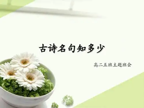 古诗名句知多少