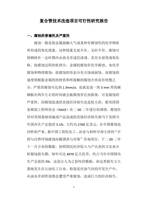 复合管技术改造项目可行性研究报告