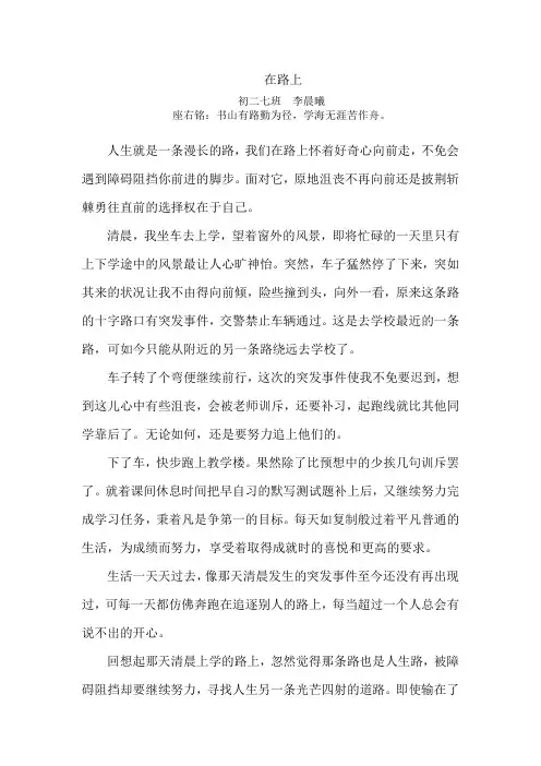 李晨曦《在路上》