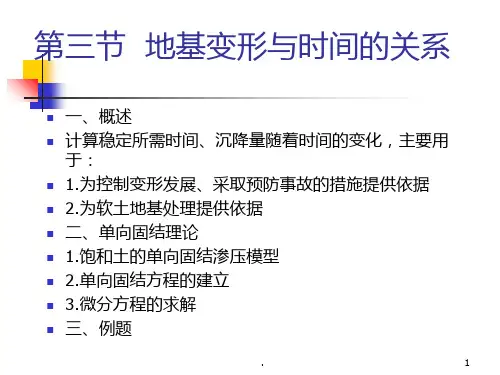 地基变形与时间的关系