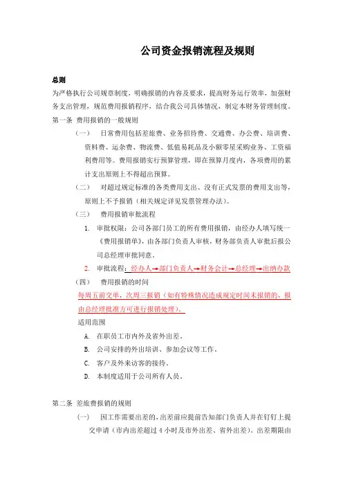 公司报销制度