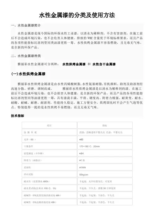水性金属漆的分类及使用方法 3
