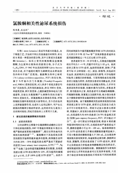 氯胺酮相关性泌尿系统损伤